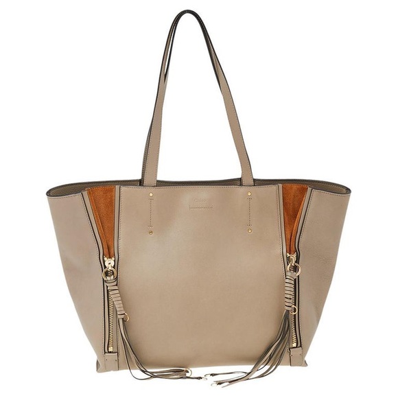 Chloe Handbags - Chloe Smooth Calfskin Medium Milo Shopping Tote Motty Grey